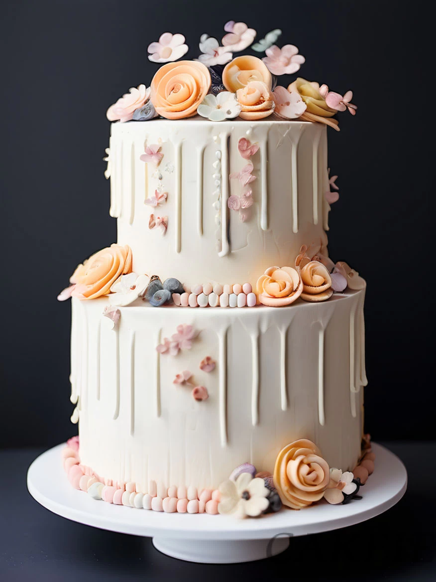 Happy Anniversary 2 Tier Cake